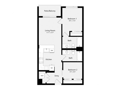 a floor plan of a building with a floorplan of a living room